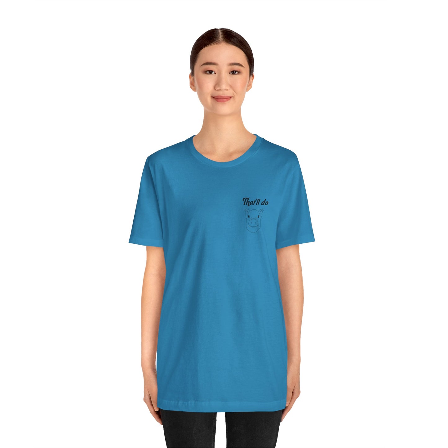 That'll Do Pig T Shirt (pocket design)