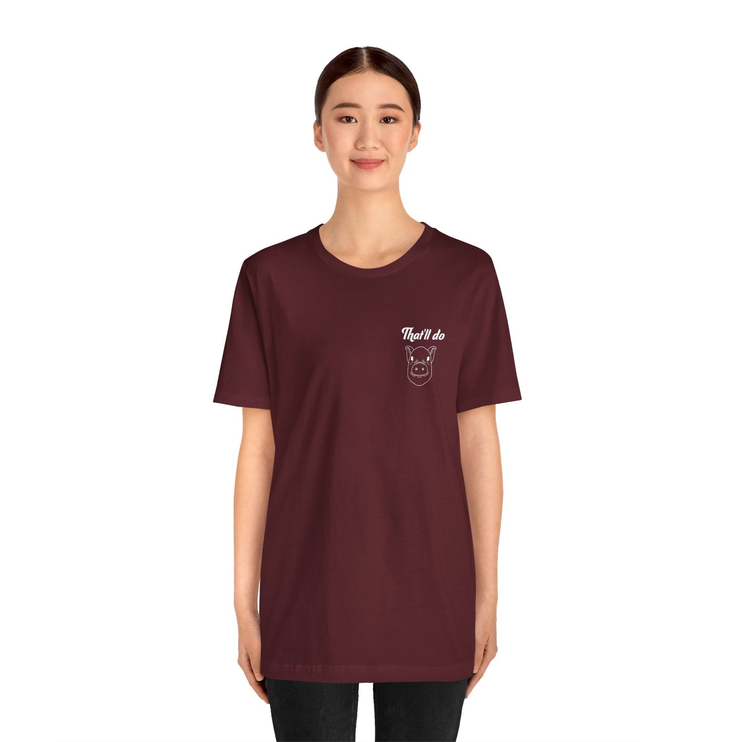 That'll Do Pig T Shirt (pocket design)