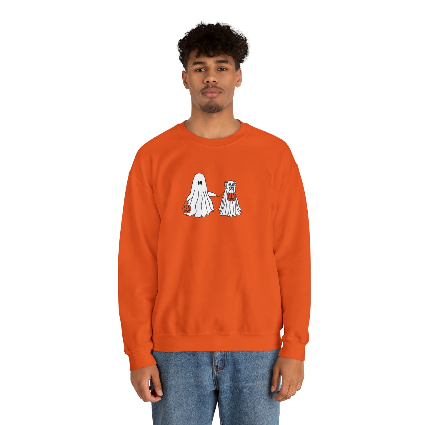 Howl-oween Ghost Dog Unisex Heavy Blend™ Crewneck Sweatshirt