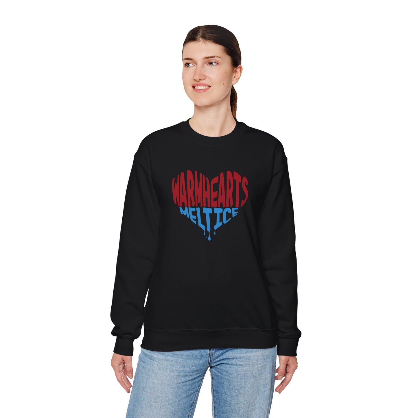 Warm Hearts Melt Ice Unisex Heavy Blend™ Crewneck Sweatshirt