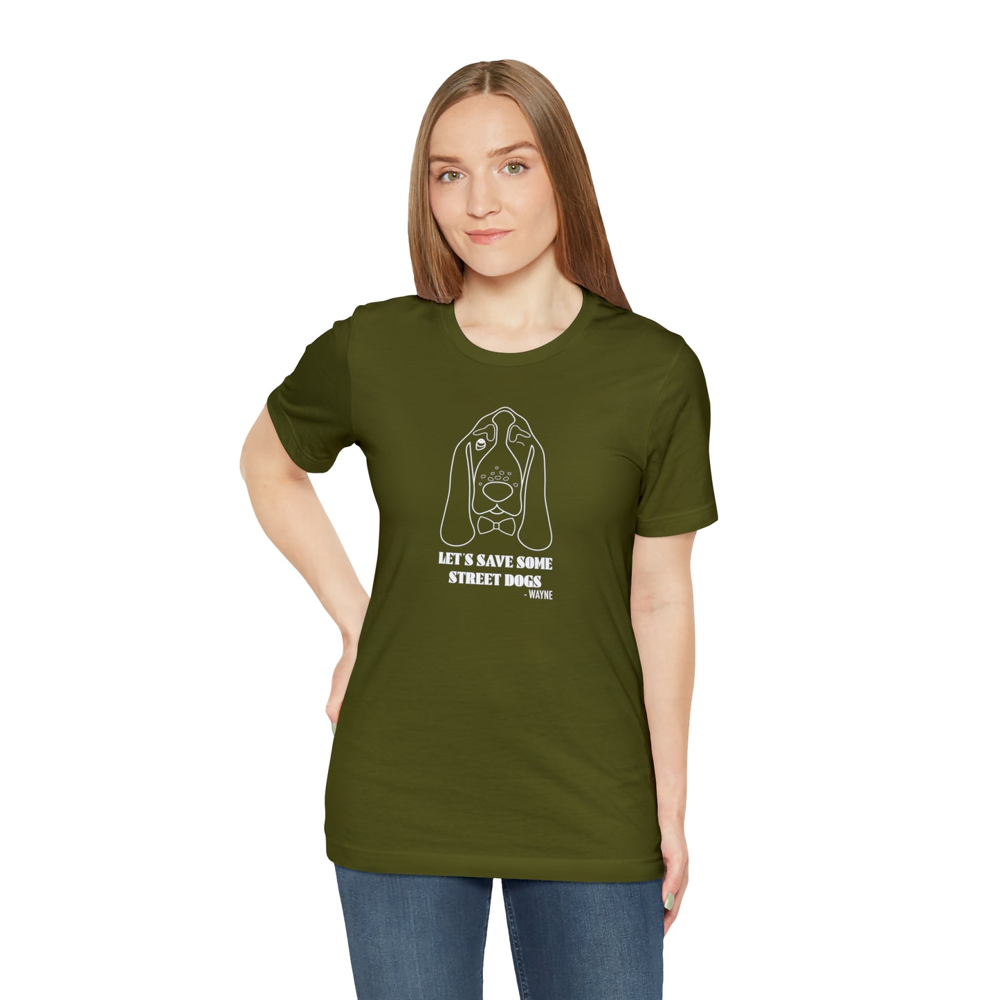 Just a Girl Saving Dogs Wayne Save Street Dogs T Shirt