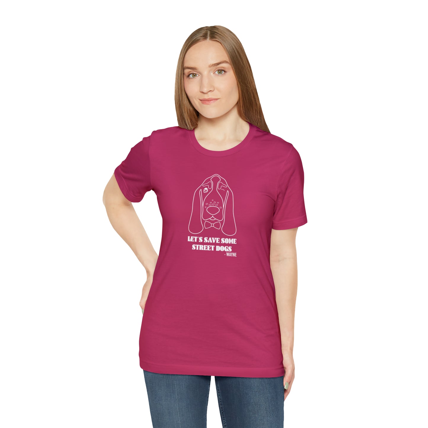 Just a Girl Saving Dogs Wayne Save Street Dogs T Shirt