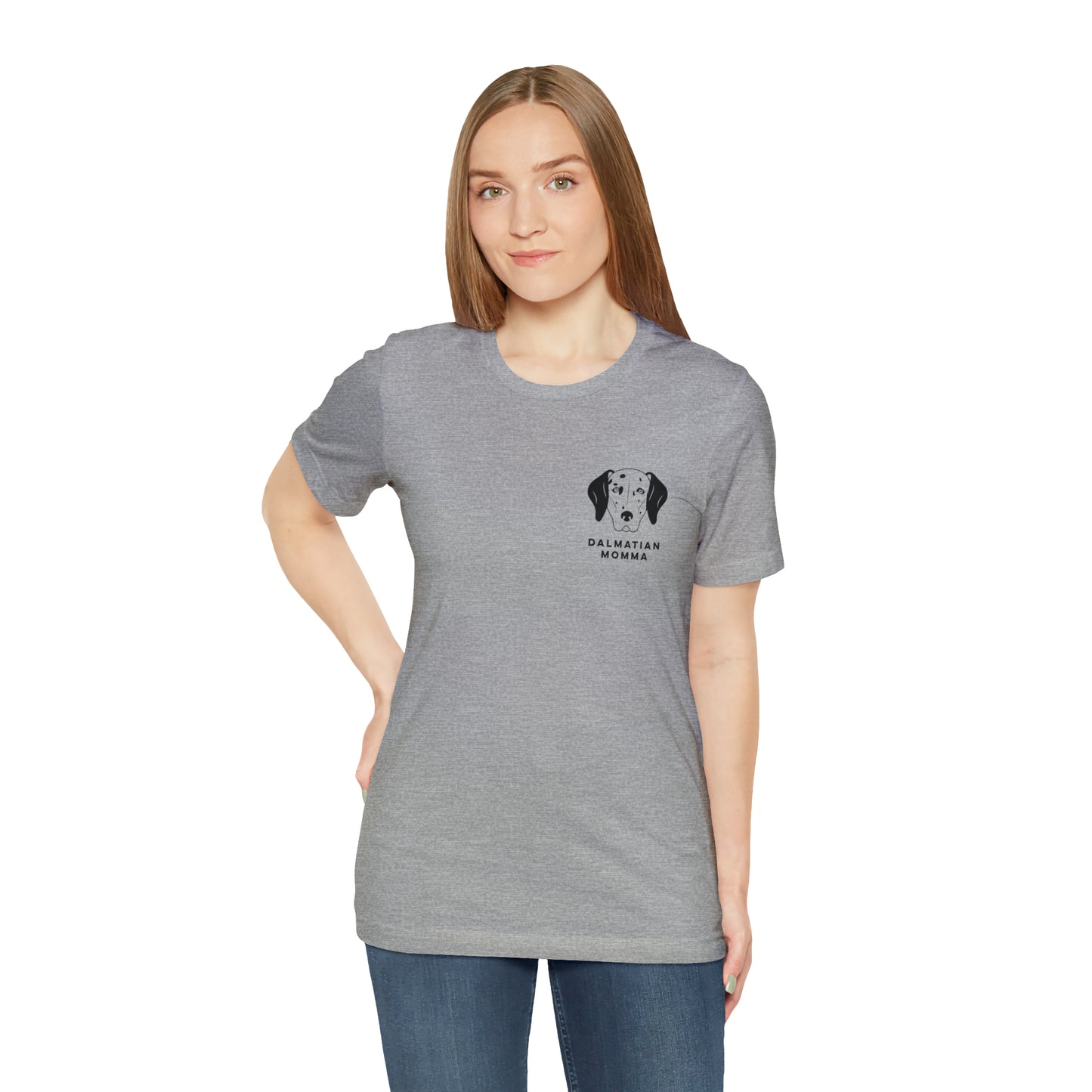 Dalmatian Momma T Shirt (pocket design)