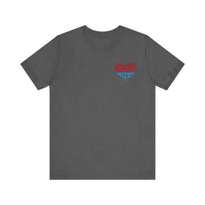 Warm Hearts Melt Ice T Shirt (pocket design)