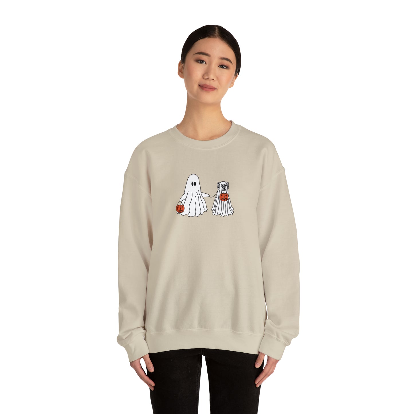 Howl-oween Ghost Dog Unisex Heavy Blend™ Crewneck Sweatshirt