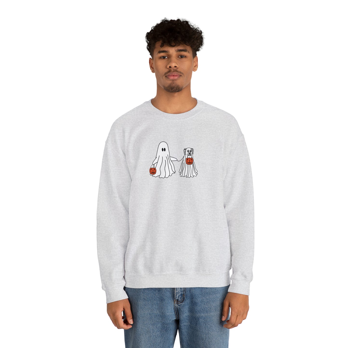 Howl-oween Ghost Dog Unisex Heavy Blend™ Crewneck Sweatshirt