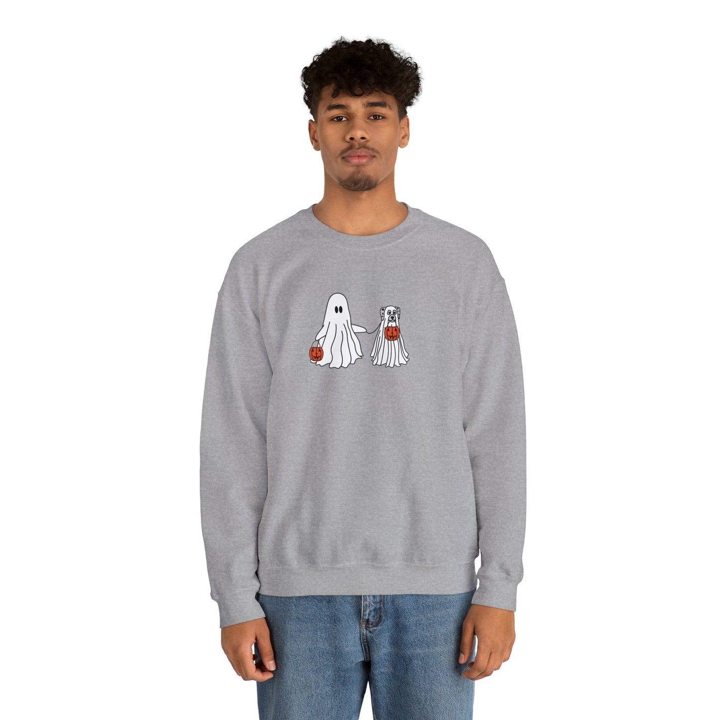 Howl-oween Ghost Dog Unisex Heavy Blend™ Crewneck Sweatshirt