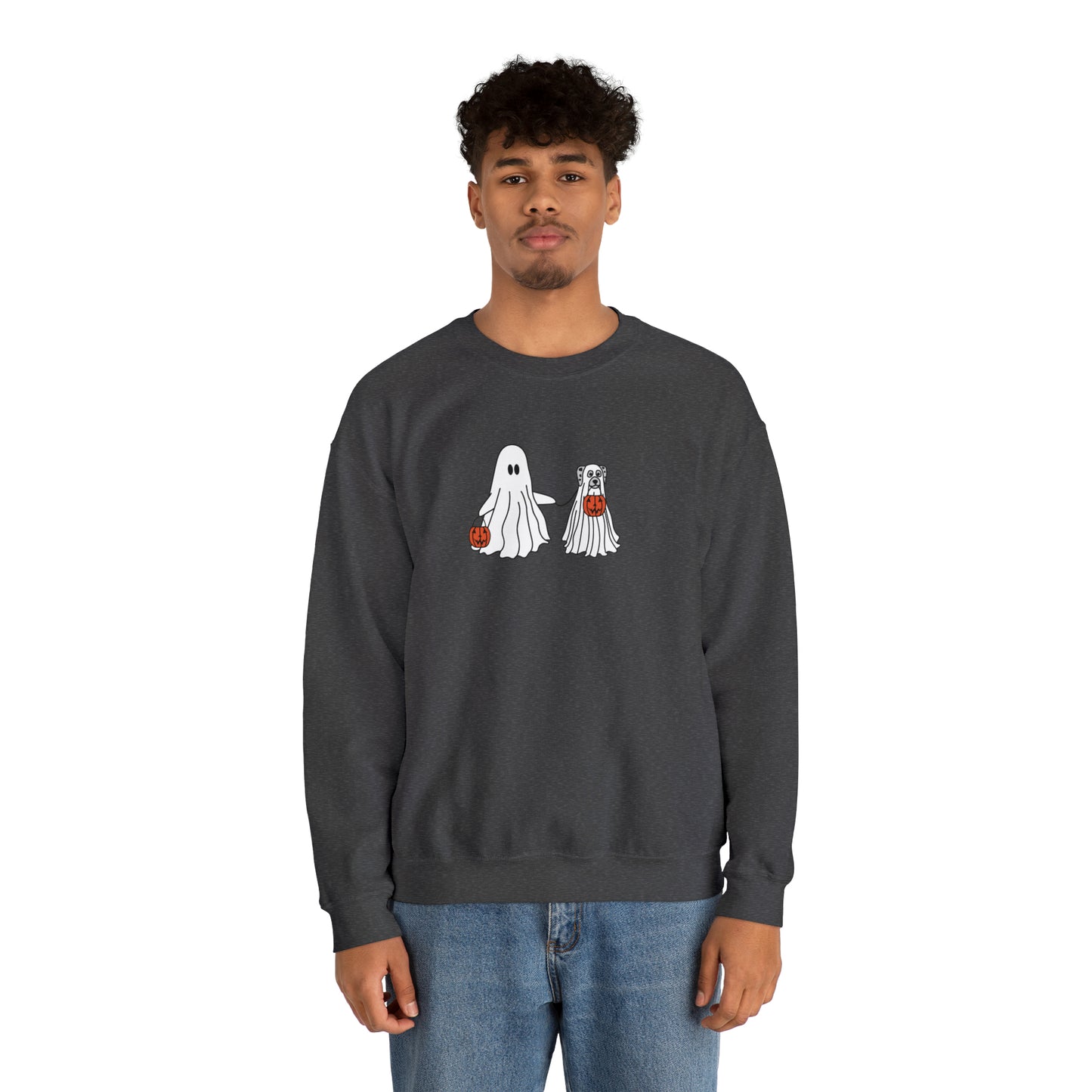 Howl-oween Ghost Dog Unisex Heavy Blend™ Crewneck Sweatshirt