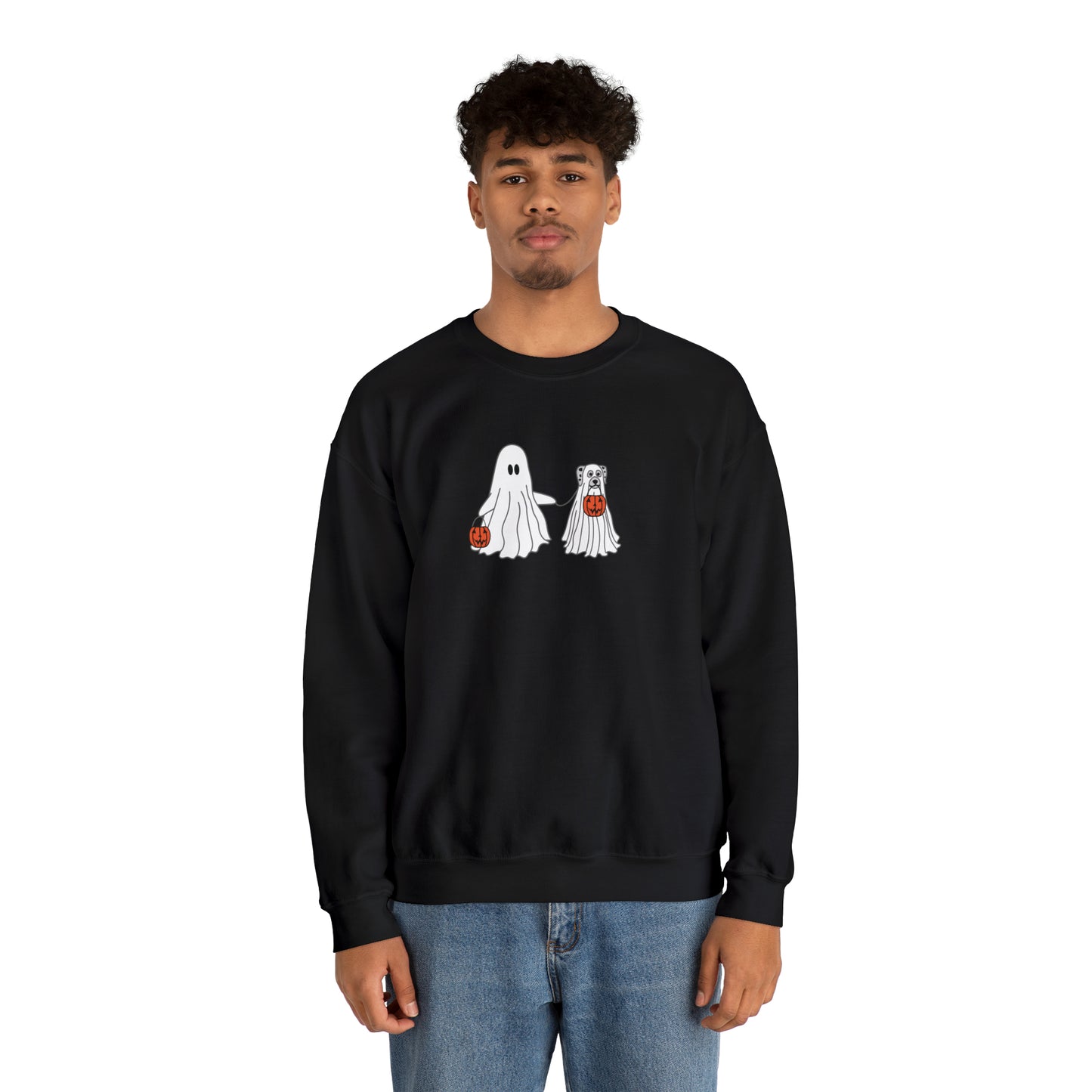 Howl-oween Ghost Dog Unisex Heavy Blend™ Crewneck Sweatshirt