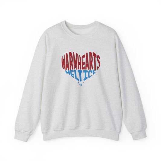 Warm Hearts Melt Ice Unisex Heavy Blend™ Crewneck Sweatshirt