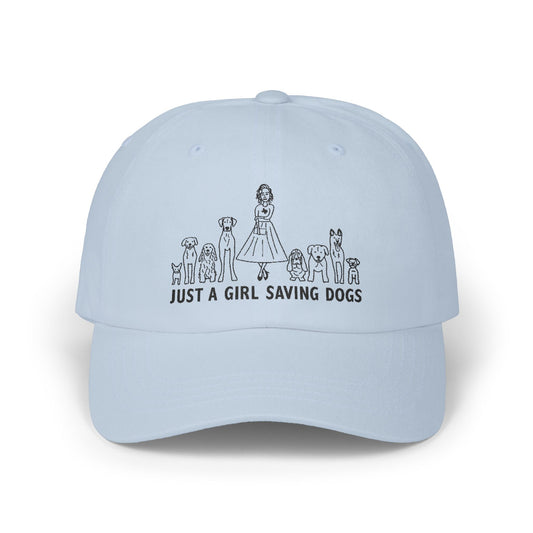 Just a Girl Saving Dogs Classic Dad Cap - Light Colors