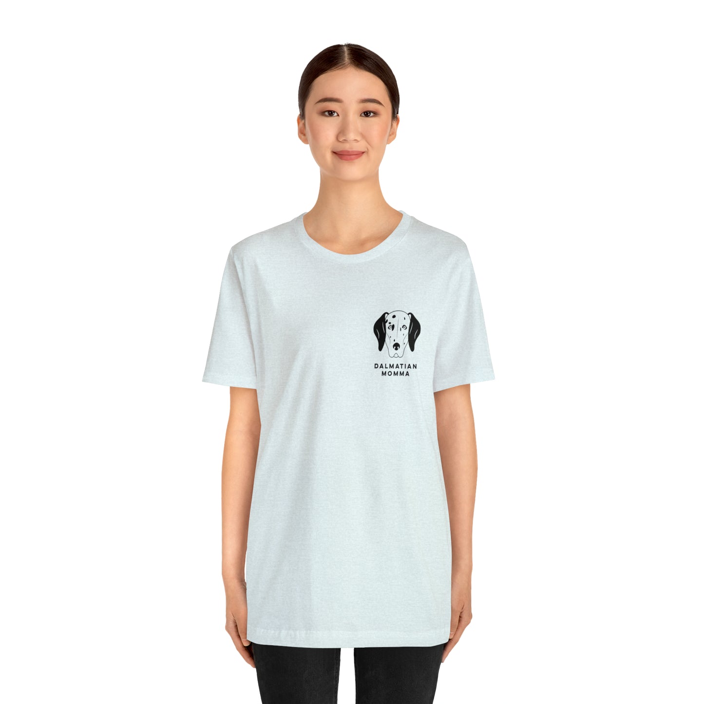 Dalmatian Momma T Shirt (pocket design)