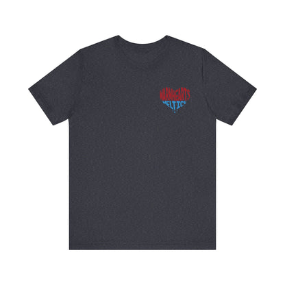 Warm Hearts Melt Ice T Shirt (pocket design)