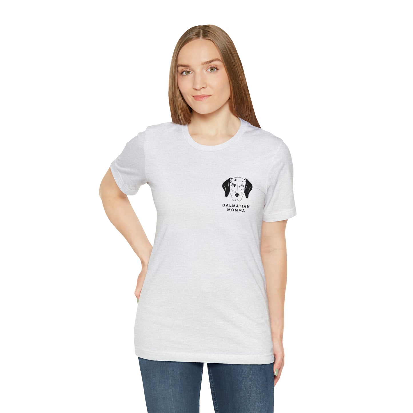 Dalmatian Momma T Shirt (pocket design)