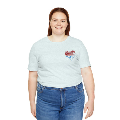 Warm Hearts Melt Ice T Shirt (pocket design)
