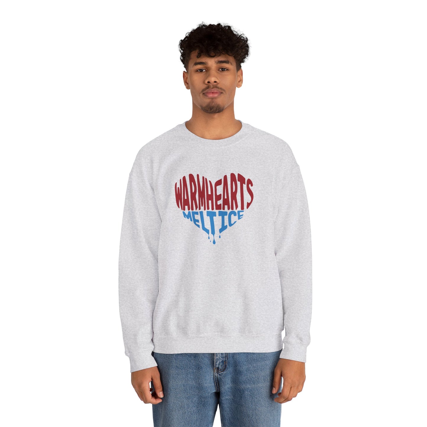 Warm Hearts Melt Ice Unisex Heavy Blend™ Crewneck Sweatshirt